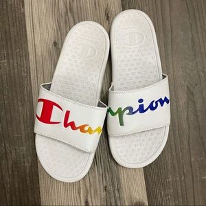 champion sandals rainbow